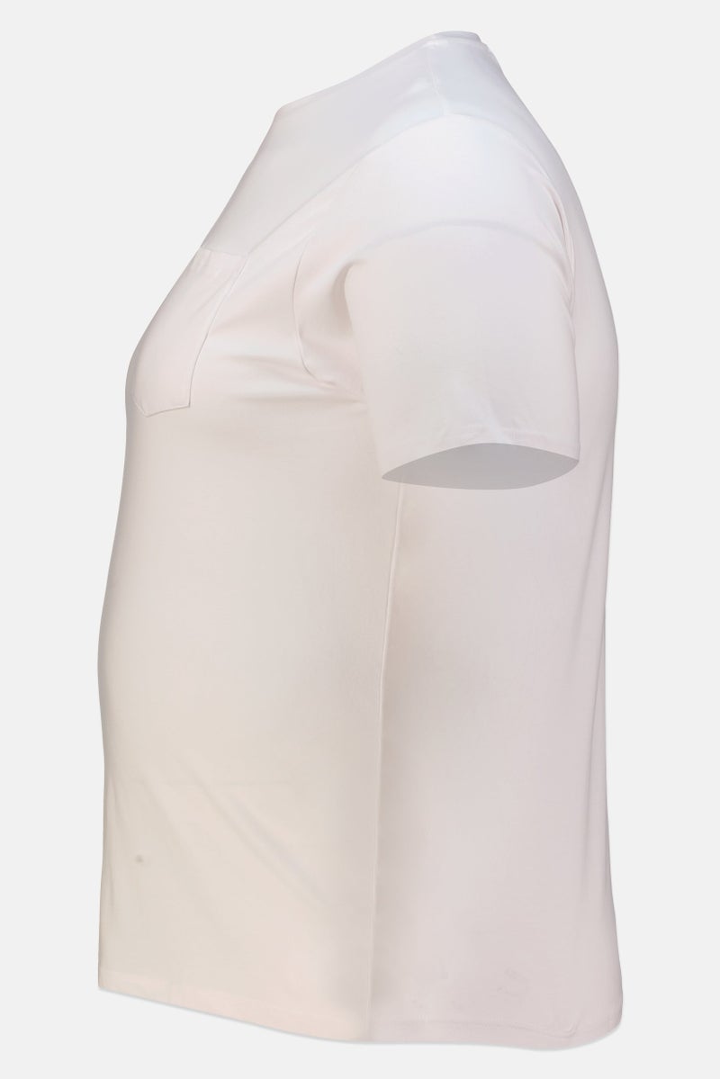 Bench Men Crew Neck Short Sleeve Brand Logo T-Shirt, White - Image 2